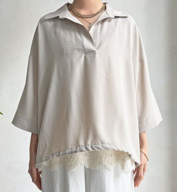  「【WEB限定】6分袖ドロストスキッパーシャツ」|シャツ・ブラウス|