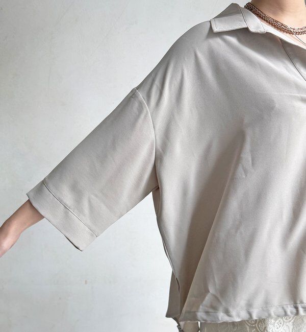  「【WEB限定】6分袖ドロストスキッパーシャツ」|シャツ・ブラウス|