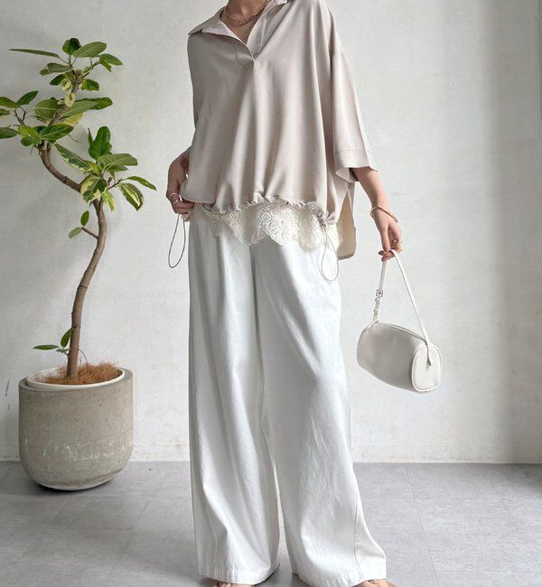  「【WEB限定】6分袖ドロストスキッパーシャツ」|シャツ・ブラウス|