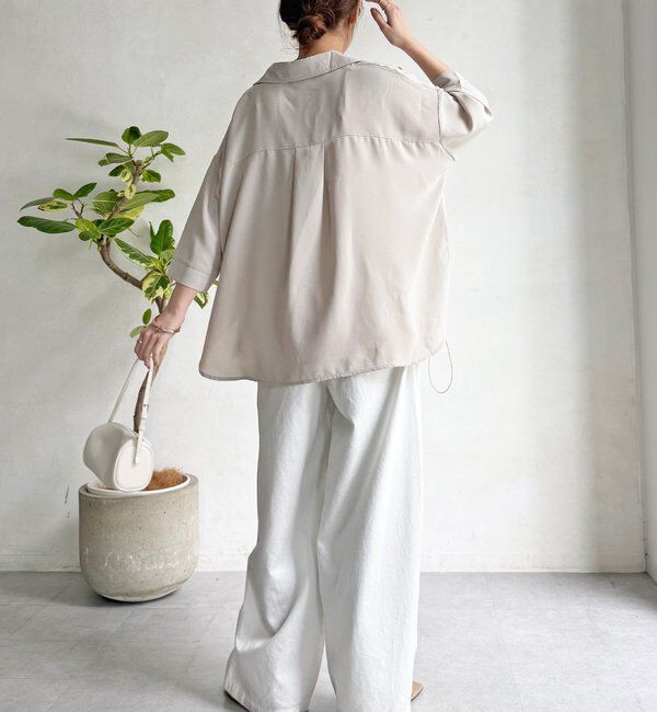  「【WEB限定】6分袖ドロストスキッパーシャツ」|シャツ・ブラウス|