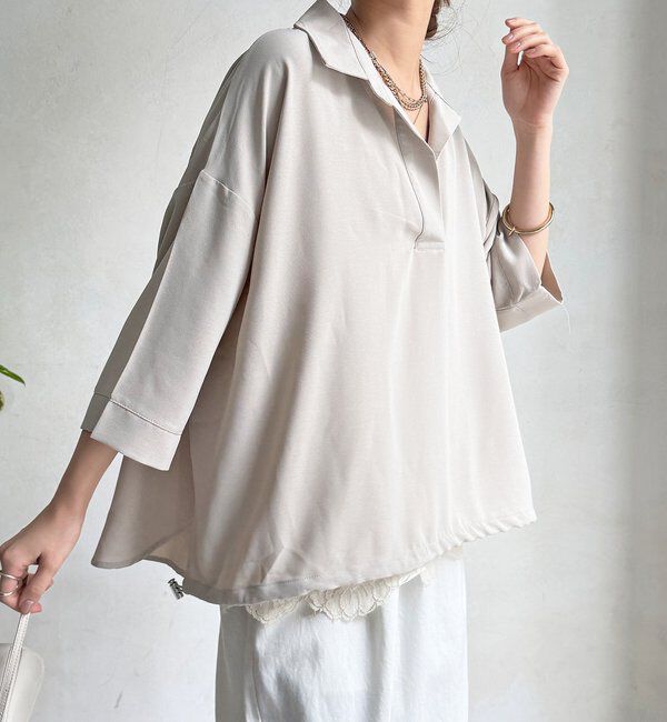  「【WEB限定】6分袖ドロストスキッパーシャツ」|シャツ・ブラウス|