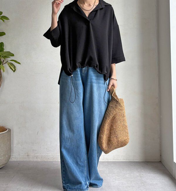  「【WEB限定】6分袖ドロストスキッパーシャツ」|シャツ・ブラウス|