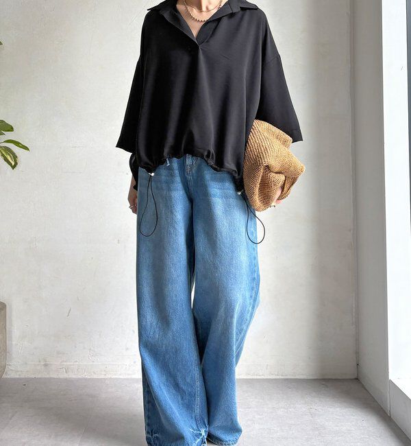  「【WEB限定】6分袖ドロストスキッパーシャツ」|シャツ・ブラウス|