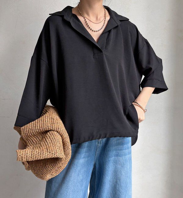  「【WEB限定】6分袖ドロストスキッパーシャツ」|シャツ・ブラウス|