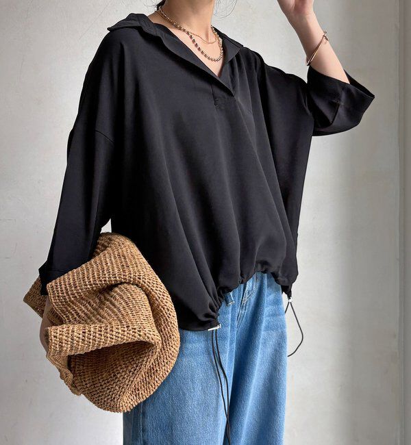  「【WEB限定】6分袖ドロストスキッパーシャツ」|シャツ・ブラウス|