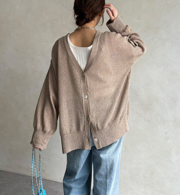  「【WEB限定】ペーパーヤーン前後2WAYカーディガン」|カーディガン|