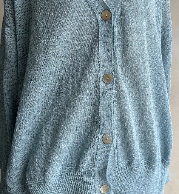  「【WEB限定】ペーパーヤーン前後2WAYカーディガン」|カーディガン|