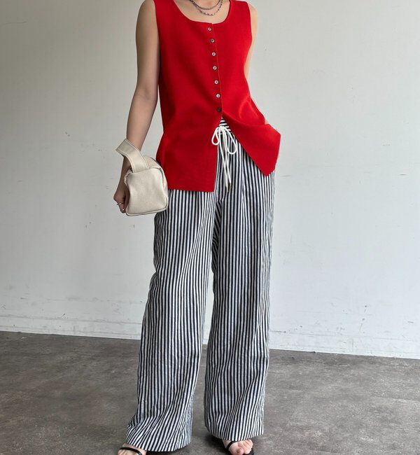  「フロントボタンスクエアニットタンク」|ニット・セーター|