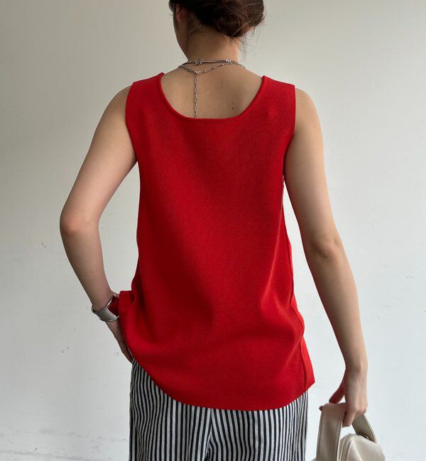  「フロントボタンスクエアニットタンク」|ニット・セーター|