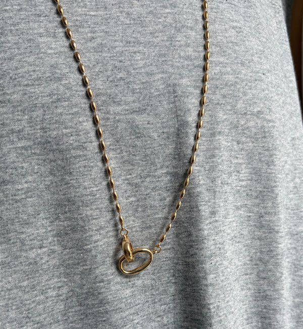  「オーバルロングチェーンネックレス」|ネックレス|