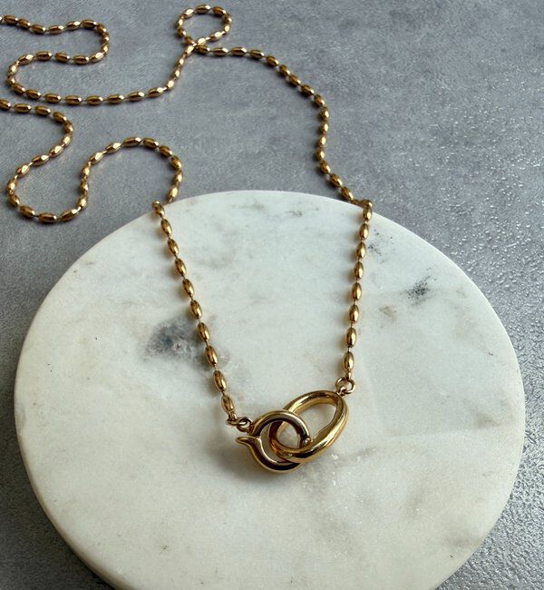  「オーバルロングチェーンネックレス」|ネックレス|