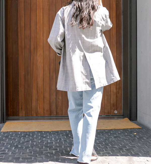  「【全骨格美脚見え！】slit DENIM」|デニム|