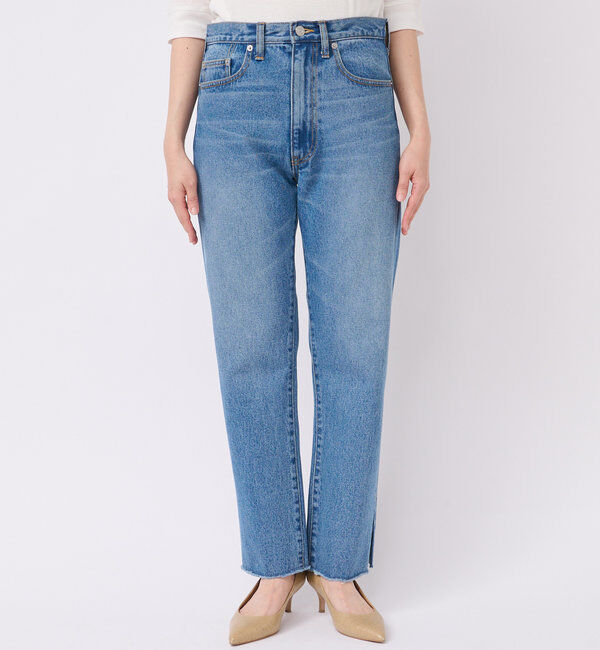  「【全骨格美脚見え！】slit DENIM」|デニム|