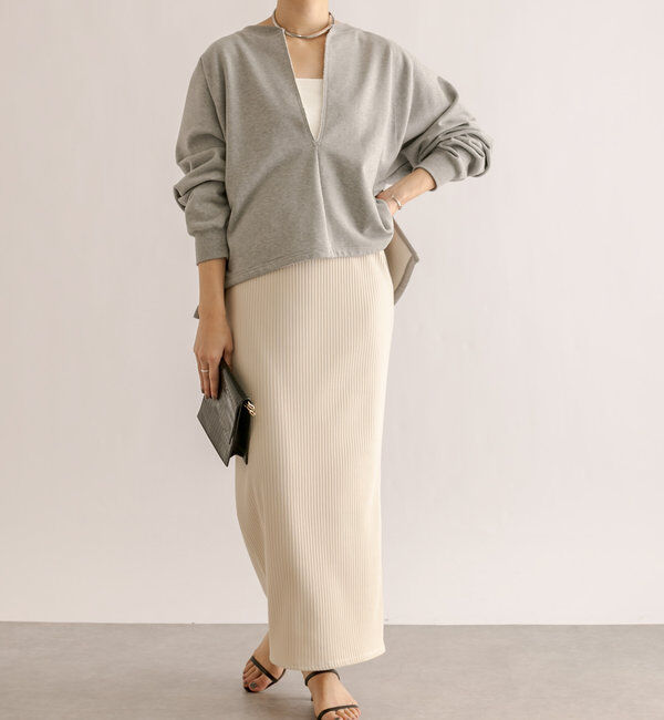  「【大人が着やすい】キーネックオーバースウェット」|Tシャツ・カットソー|
