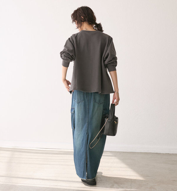  「【大人が着やすい】キーネックオーバースウェット」|Tシャツ・カットソー|