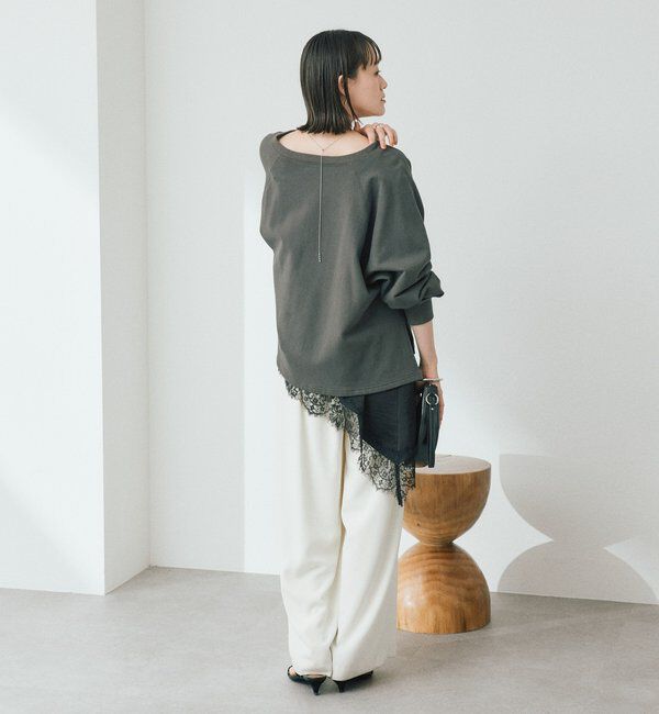  「【大人が着やすい】キーネックオーバースウェット」|Tシャツ・カットソー|