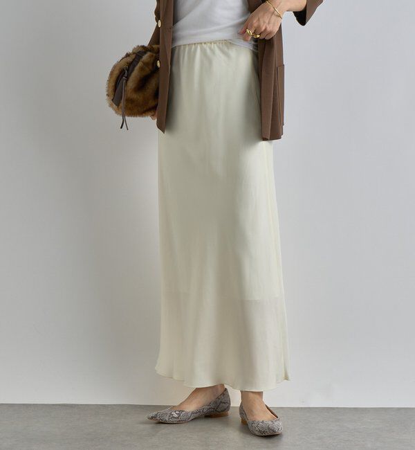  「【上品な揺れ感】キュプラ混バイアススカート」|スカート|