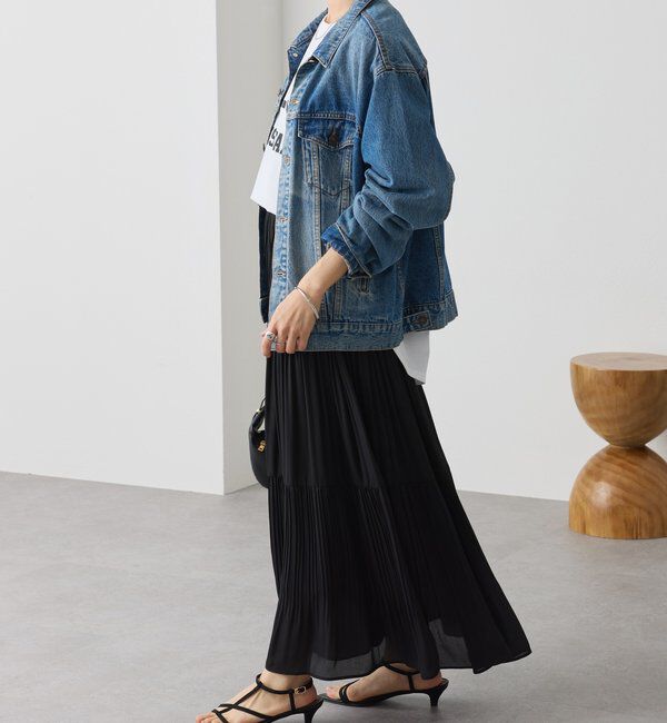  「【上品見え】ティアードプリーツスカート」|スカート|