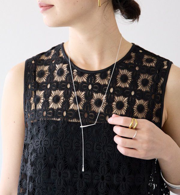  「【洗練された印象に】スライドロングネックレス」|ネックレス|