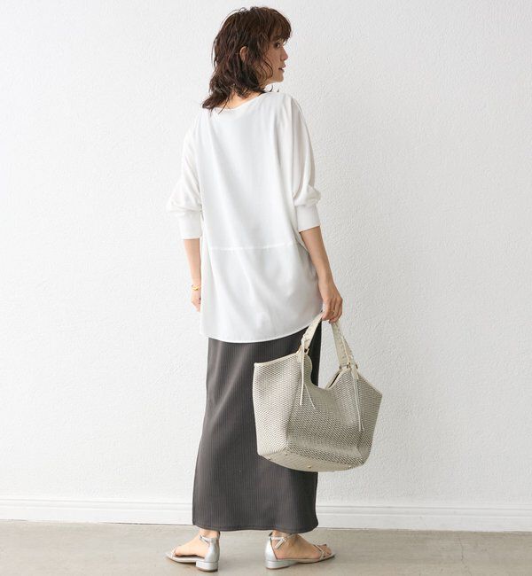  「【ON・OFF問わず活躍】リブ付きジョーゼットドルマンブラウス」|シャツ・ブラウス|