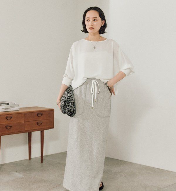  「【ON・OFF問わず活躍】リブ付きジョーゼットドルマンブラウス」|シャツ・ブラウス|