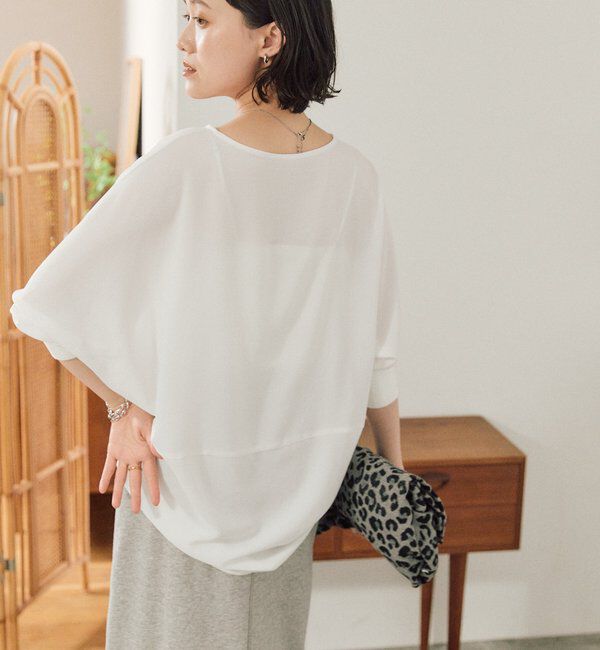  「【ON・OFF問わず活躍】リブ付きジョーゼットドルマンブラウス」|シャツ・ブラウス|