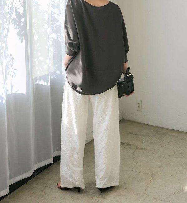  「【ON・OFF問わず活躍】リブ付きジョーゼットドルマンブラウス」|シャツ・ブラウス|