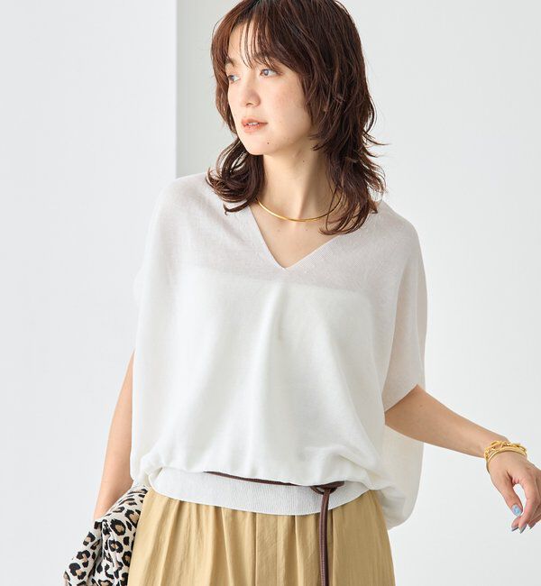  「【美シルエット】ライトギマフレンチコクーンニット」|ニット・セーター|