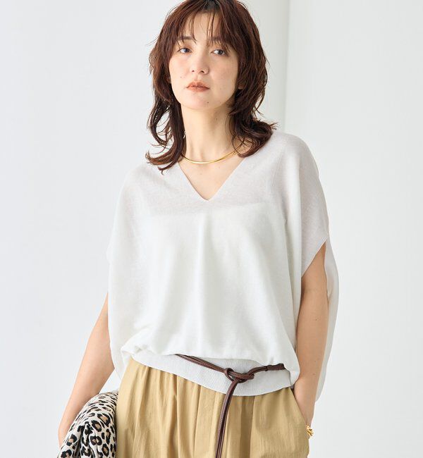  「【美シルエット】ライトギマフレンチコクーンニット」|ニット・セーター|