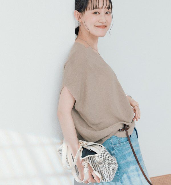 「【美シルエット】ライトギマフレンチコクーンニット」|ニット・セーター|