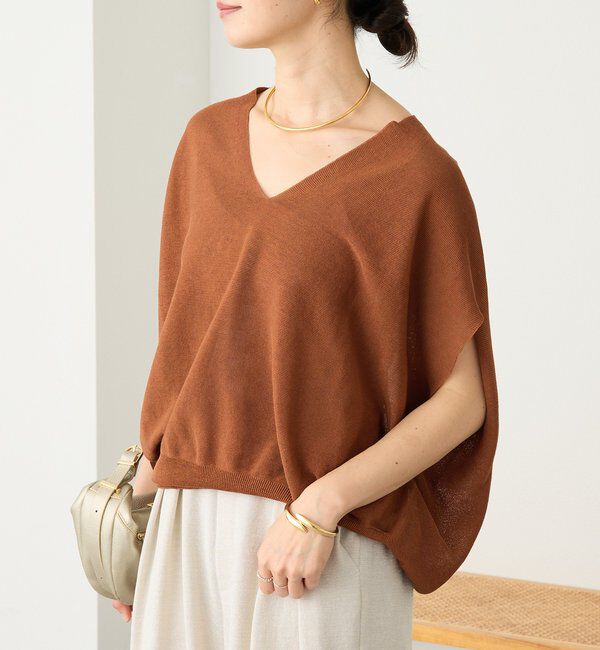  「【美シルエット】ライトギマフレンチコクーンニット」|ニット・セーター|