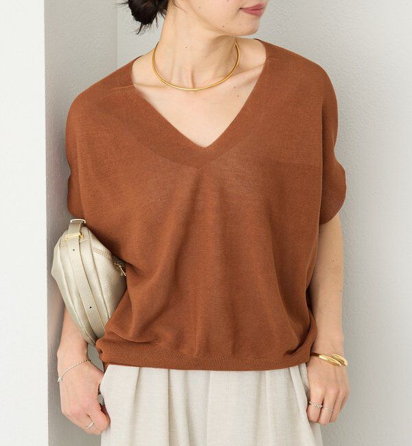  「【美シルエット】ライトギマフレンチコクーンニット」|ニット・セーター|