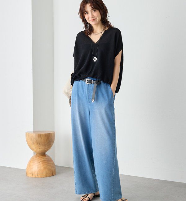  「【美シルエット】ライトギマフレンチコクーンニット」|ニット・セーター|