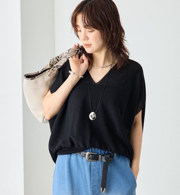  「【美シルエット】ライトギマフレンチコクーンニット」|ニット・セーター|