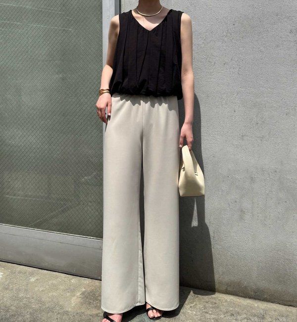  「【CHIKAコラボ】【美脚パンツ】ワイドドロストパンツ」|その他|