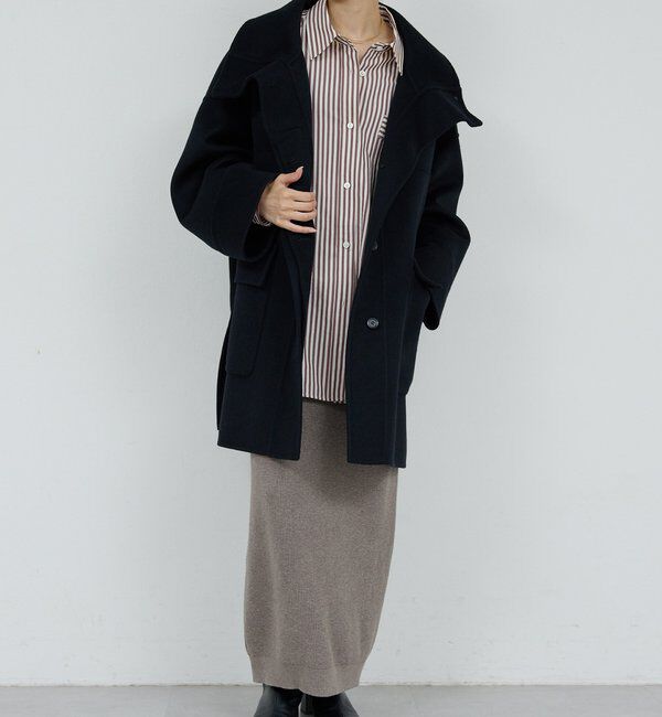  「【HERITANOVUM】スタンドカラーリバーコート」|その他|