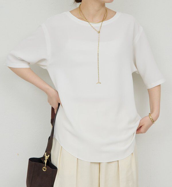  「バックスリットハーフスリーブブラウス」|シャツ・ブラウス|