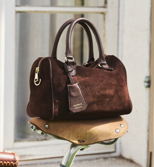  「スエード2WAYミニボストンバッグ」|ボストンバッグ|ダークブラウン