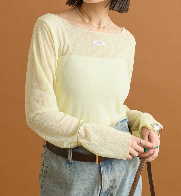  「シアースラブロングTシャツ」|Tシャツ・カットソー|イエロー