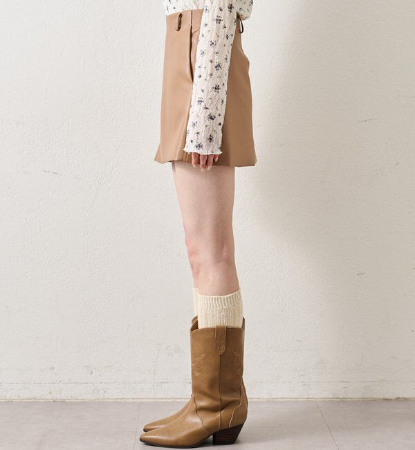  「フェイクレザーミニスカート」|スカート|