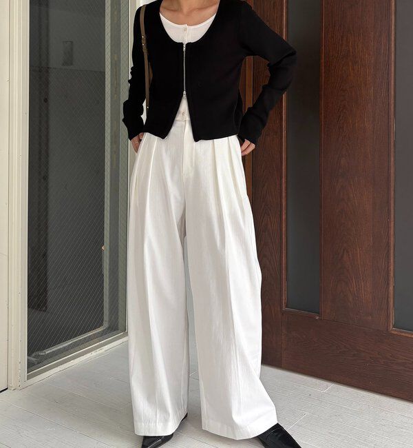  「【選べる4サイズ展開】2タックコットンパンツ」|チノ|