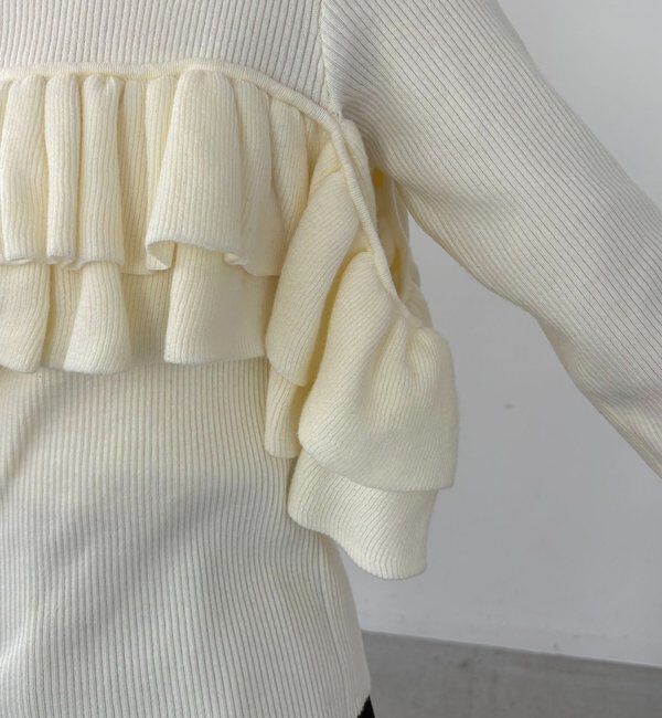  「【2WAYで着用可能】ベアフリルニット」|ニット・セーター|