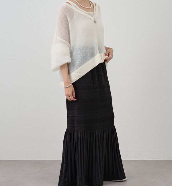  「レイヤードシアーニット」|ニット・セーター|