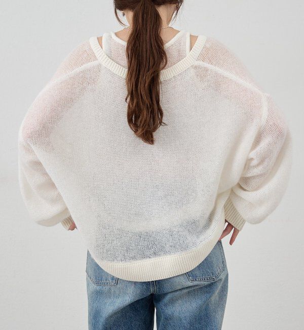  「レイヤードシアーニット」|ニット・セーター|