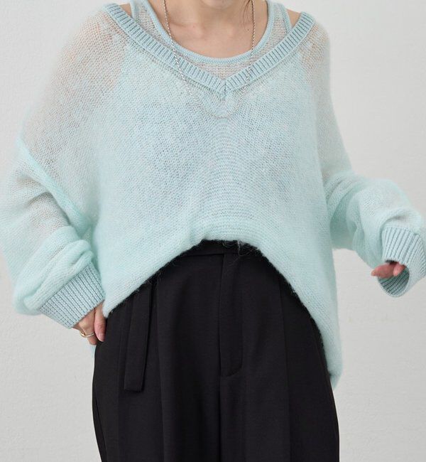  「レイヤードシアーニット」|ニット・セーター|ミント