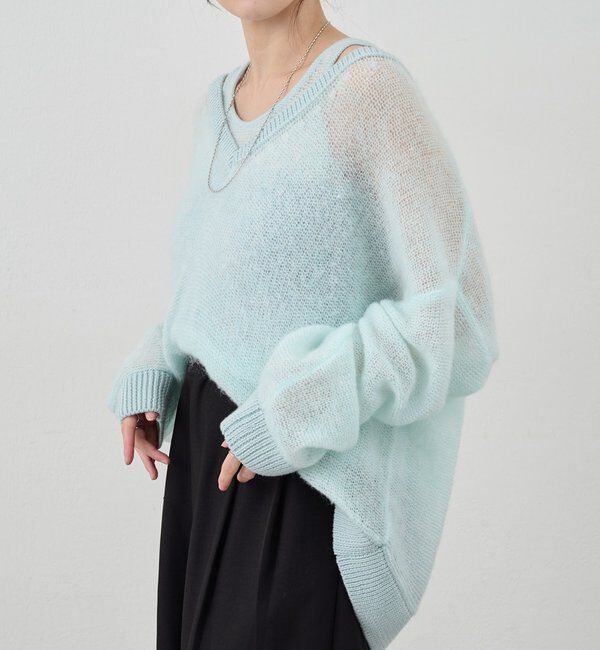  「レイヤードシアーニット」|ニット・セーター|