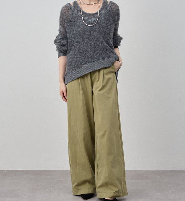  「レイヤードシアーニット」|ニット・セーター|