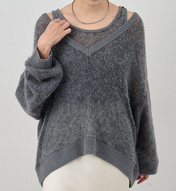  「レイヤードシアーニット」|ニット・セーター|