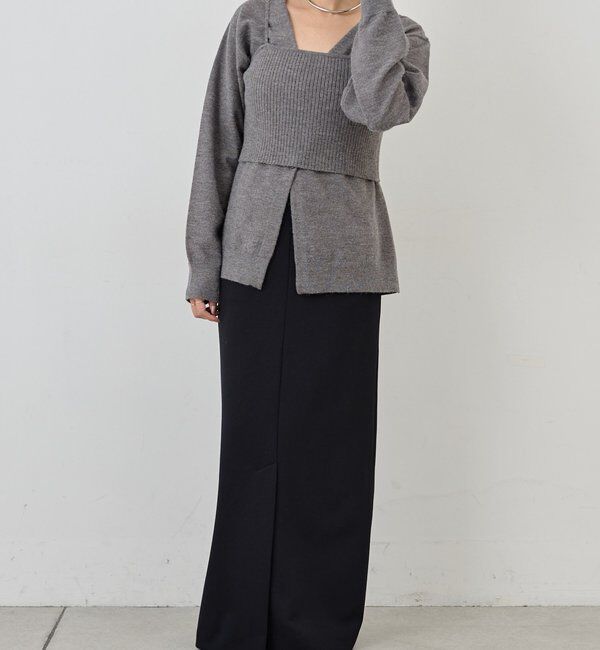  「ポンチIラインスカート」|スカート|