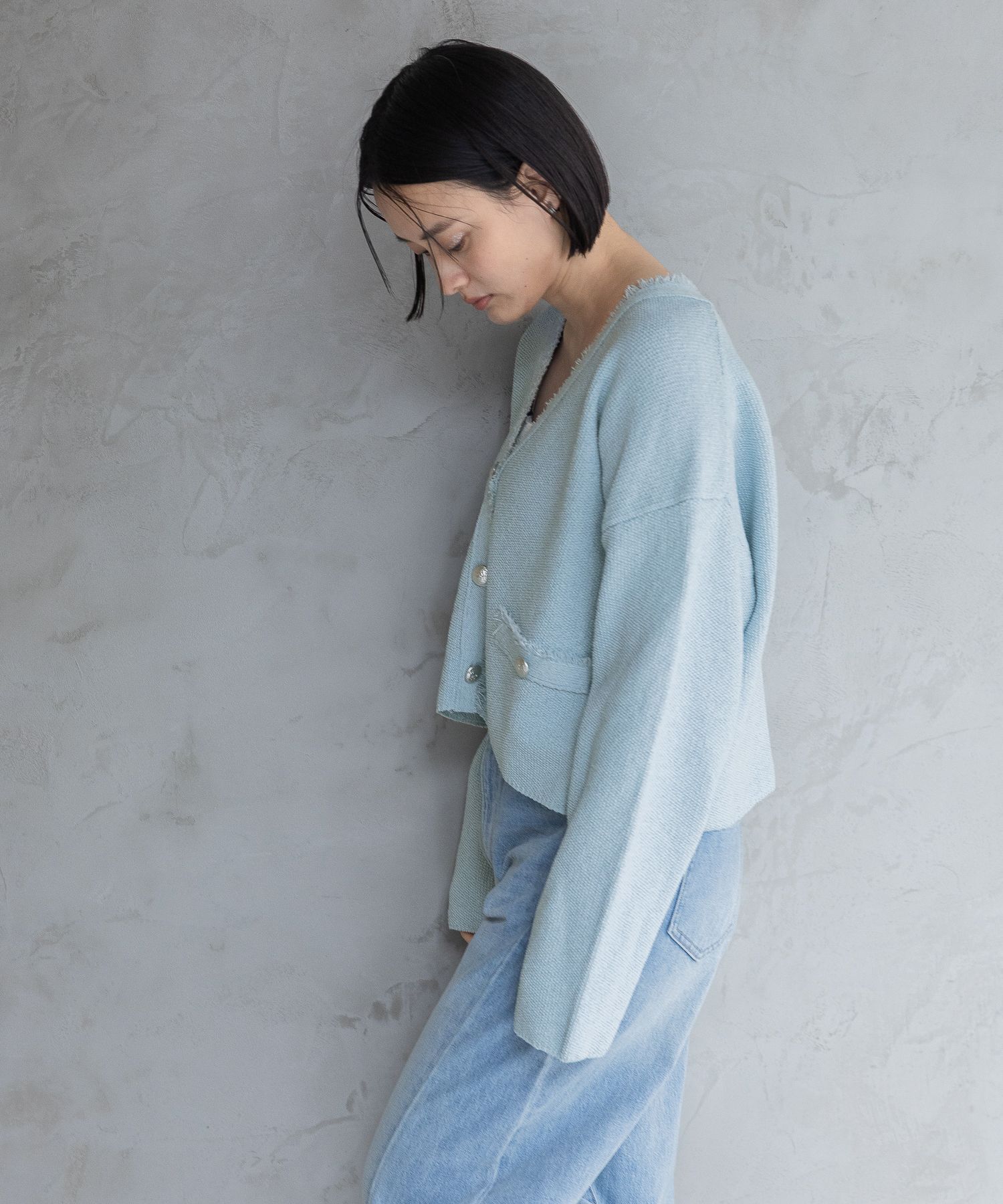 A part by 「ツイードVカーディガン」|ニット・セーター|